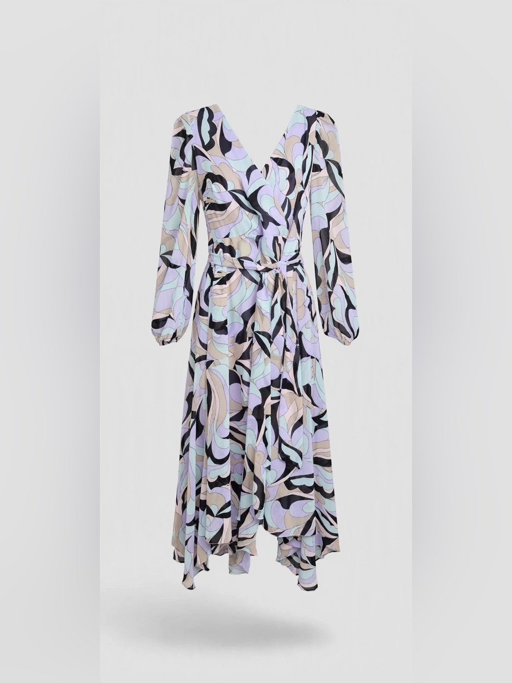 Calvin Klein Collection Multicolor Long Sleeve Dress